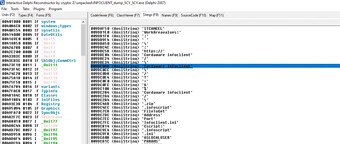 A screenshot of IDR