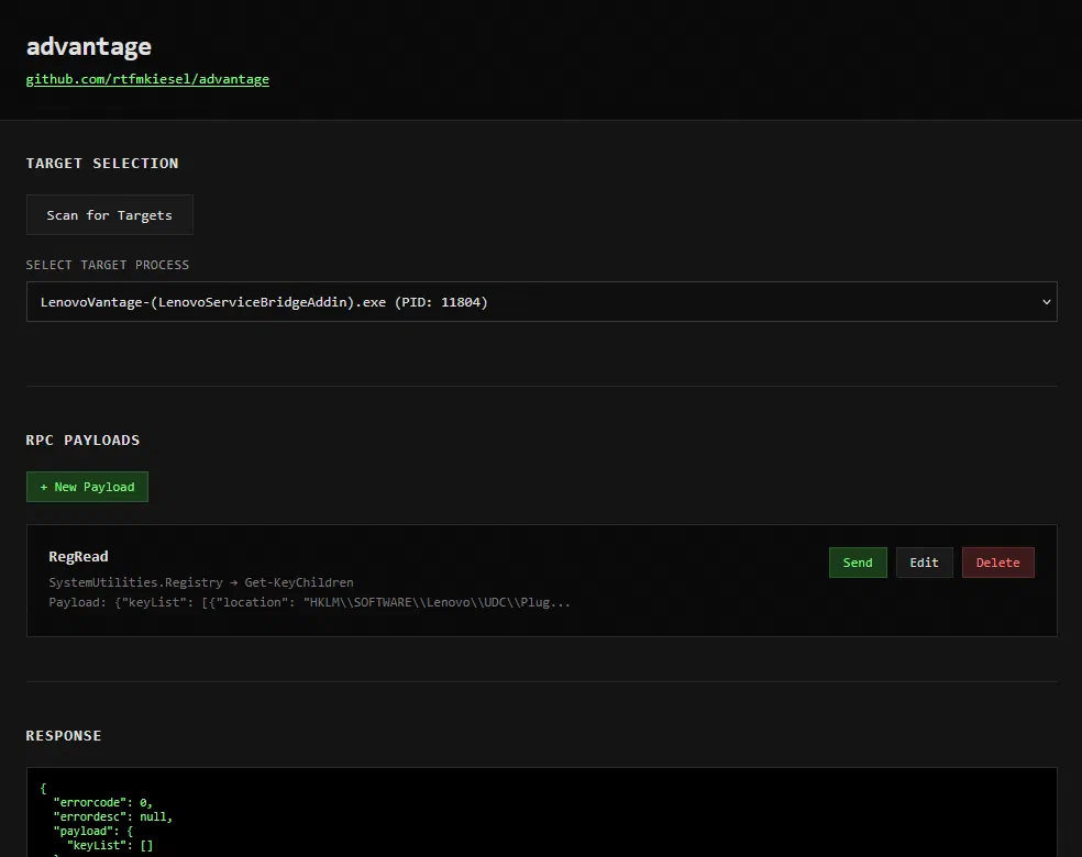 advantage Web UI