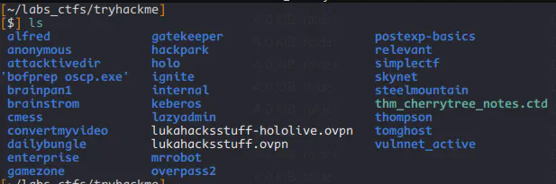 TryHackMe List