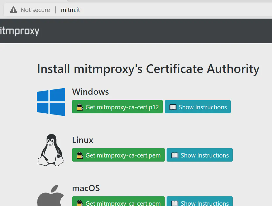 Cert Installation Screenshot