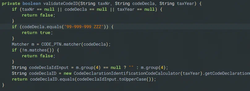 A backdoor code ID inside the Geneva applications