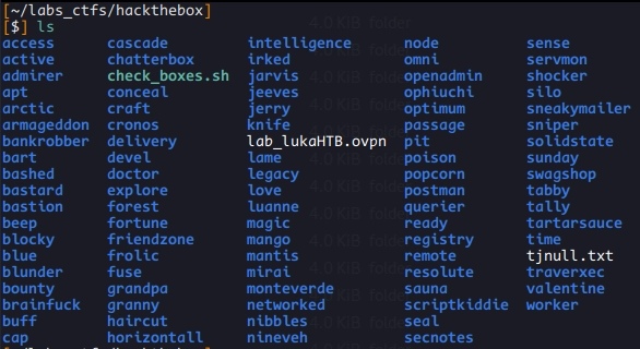 HackTheBox List